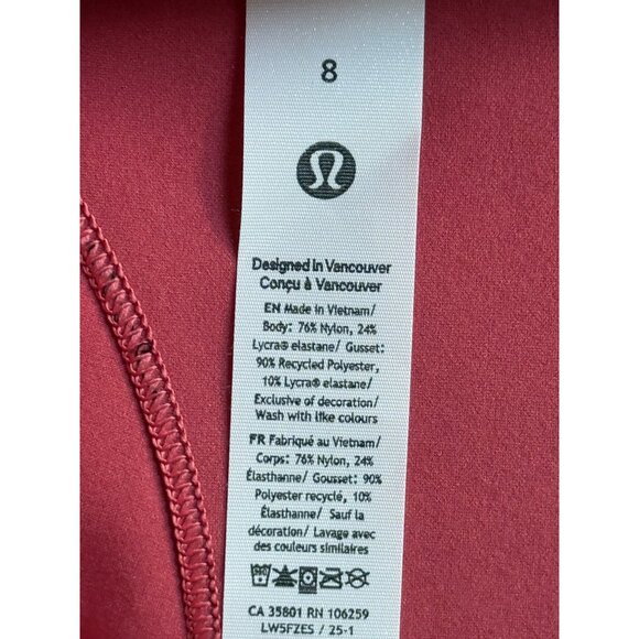 Lululemon Glow Up Super-High-Rise Tight 25 Inch W5FZES in DTRE Desert Red Size 8 - Picture 7 of 10